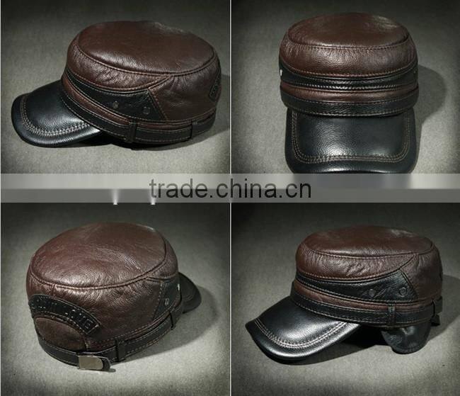fashionable cow leather hats for man