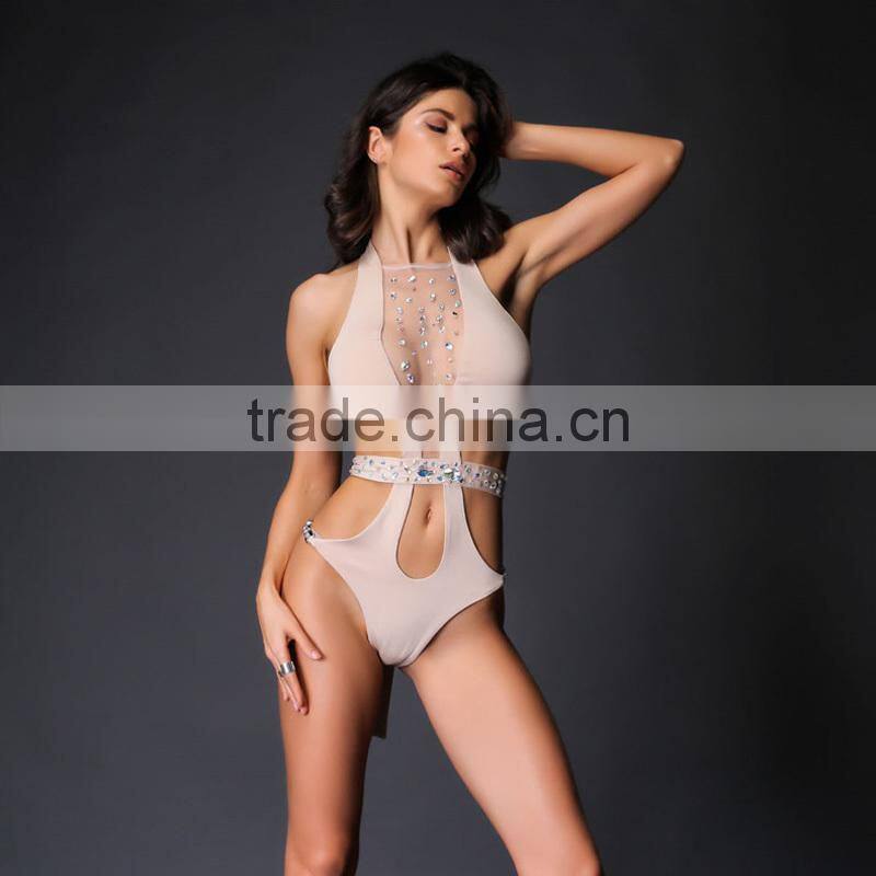 Runwaylover 079 New Style 2017 Ladies Fashion Beaded Bodysuits