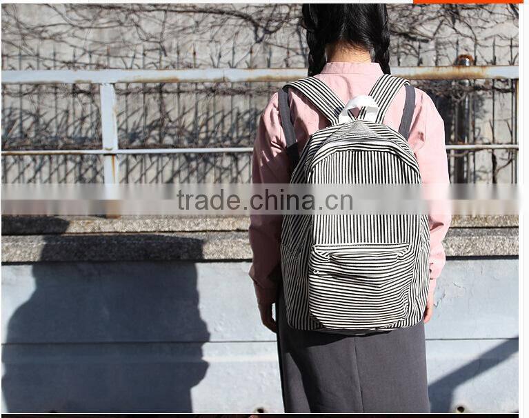 China wholesale stripe school backpacks stock