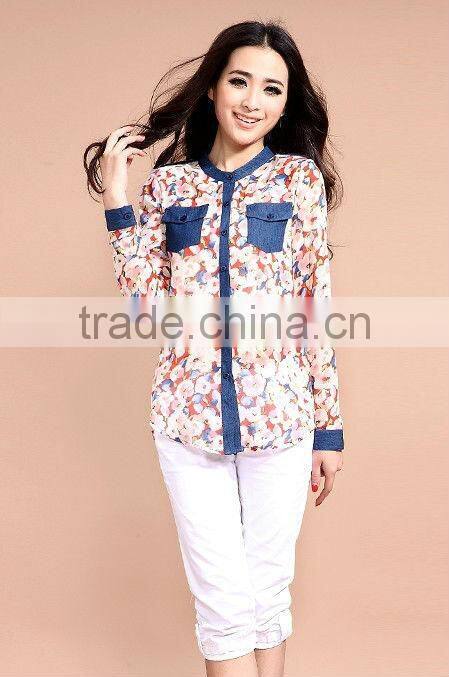 fashion chiffon top trade, fashion women clothing dropship