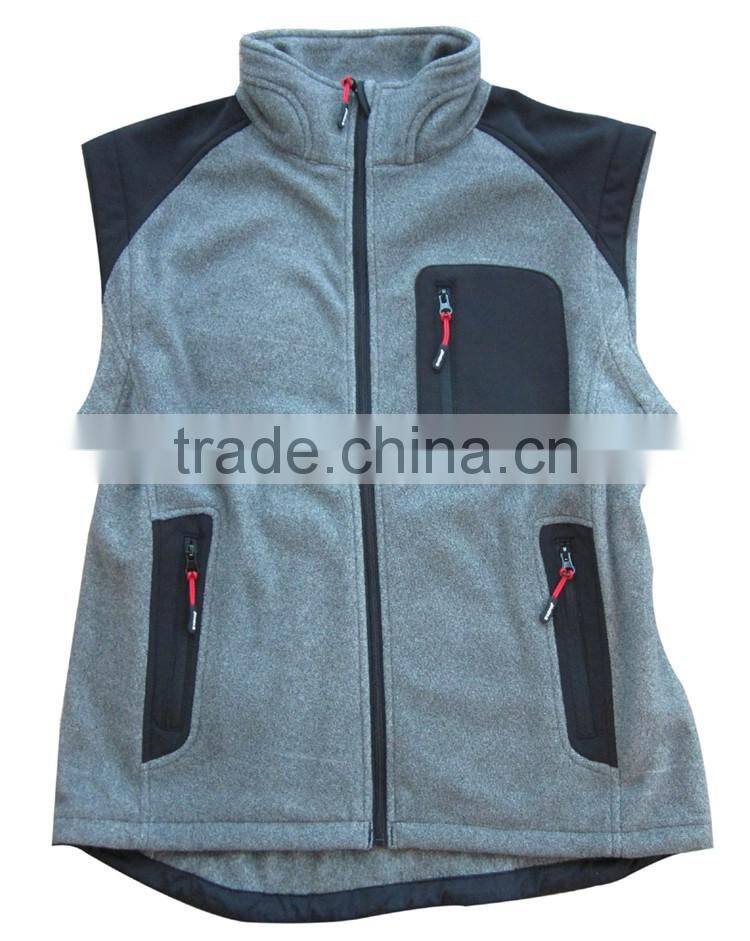 High quality spring mens sleeveless fleece waistcoat knitted vest