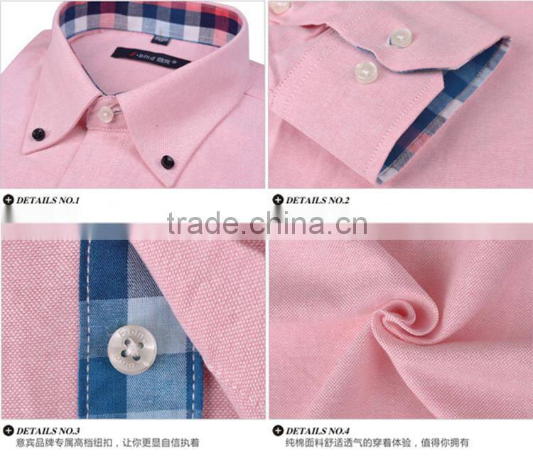 100% cotton white men's oxford cotton dress shirt