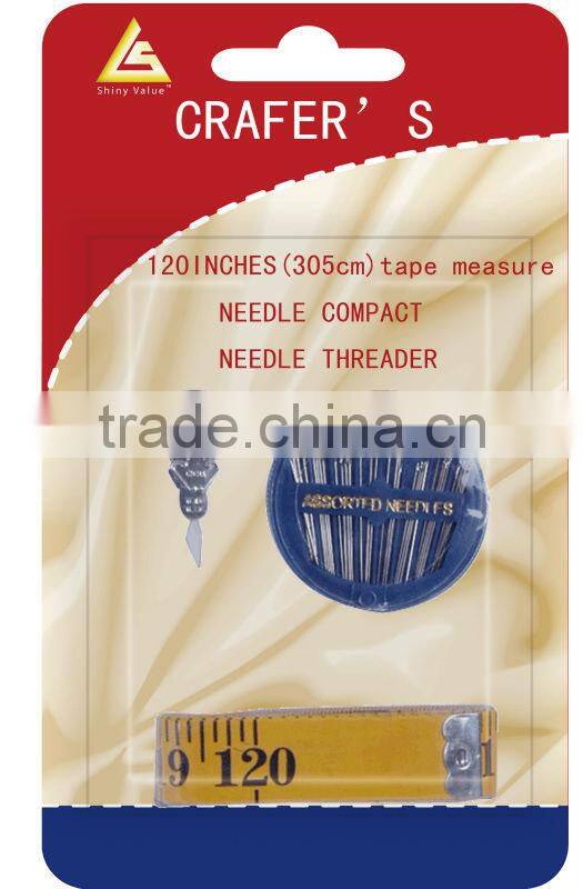 High Quality sewing needle kit needle box with threader and thimble