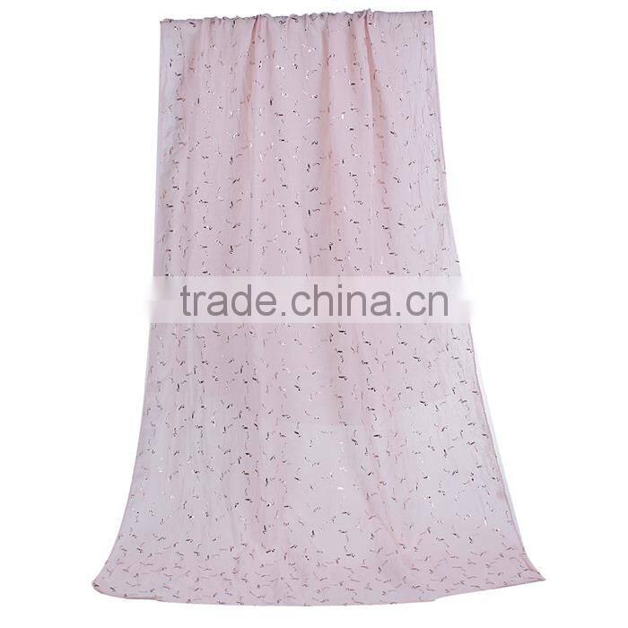 Cotton Polyester Blend Scarves & Wraps Flamingo Light Pink Rectangle Scarf Factory