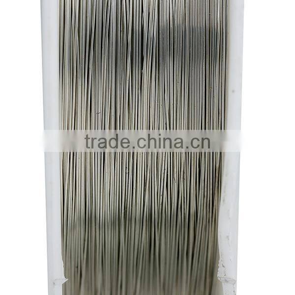 Copper Beading Wire Thread Cord Round Silver Tone 0.2mm Dia. , 2 Rolls