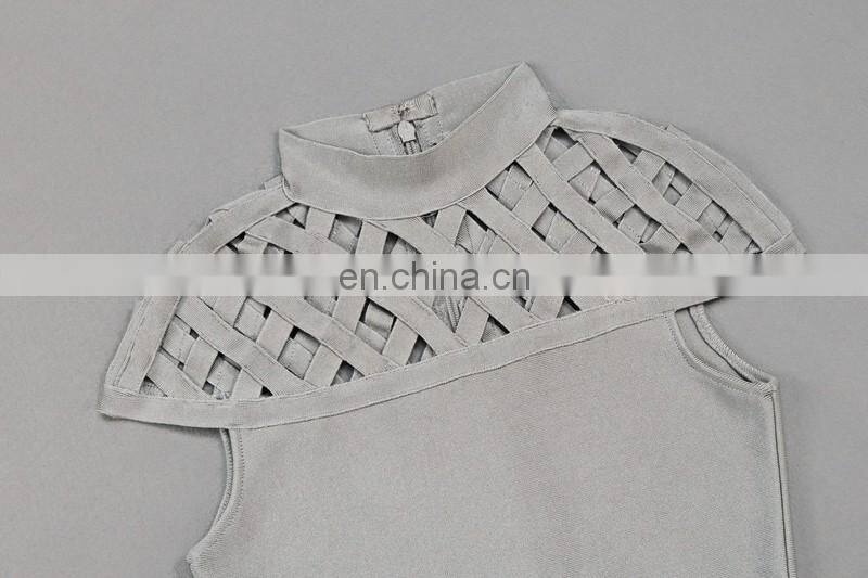 amigo 2017 new design black cap sleeve cut out sexy long bodycon bandage jumpsuit for women party wear