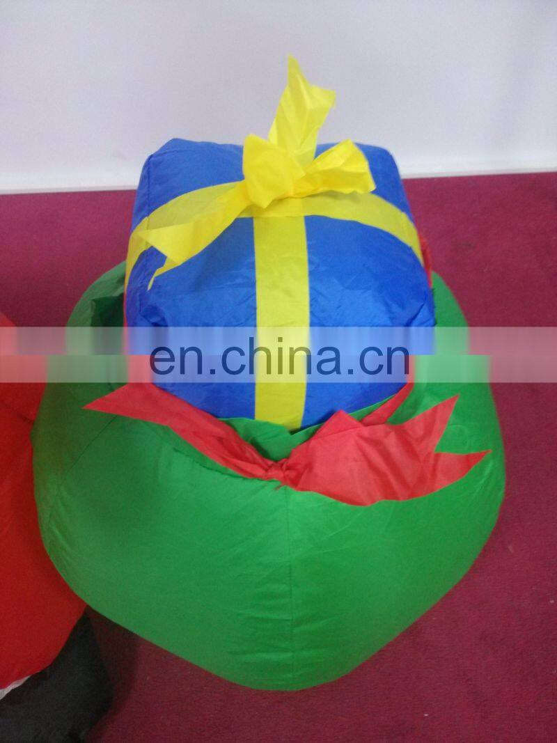 HI lighting inflatable santa claus with gift bag christmas decorations for holiday
