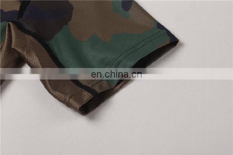 2015 New Model Men Compression T-shirts With Brand Logo Camouflage Dry Fit Sportswear Wholesale