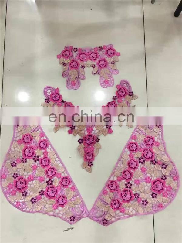 B-019 polyester collars simple lace neck designs embroidery embroidery applique