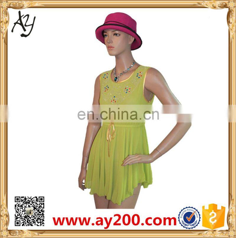 New Design Durable Lady Woven Models Blouses shirt In Chiffon