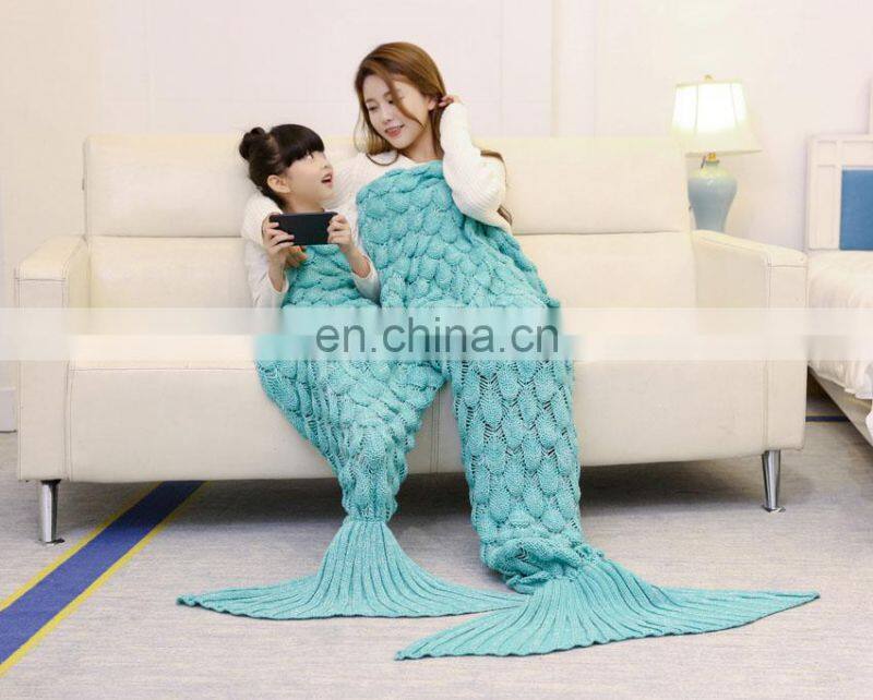 Adult and children mermaid tail blanket on sale