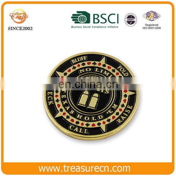 New design customized metal round challenge coin printed tin tokens coin
