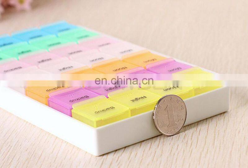 Promotion Gift Plastic Pill Storage Cases Colorful Medicine Box