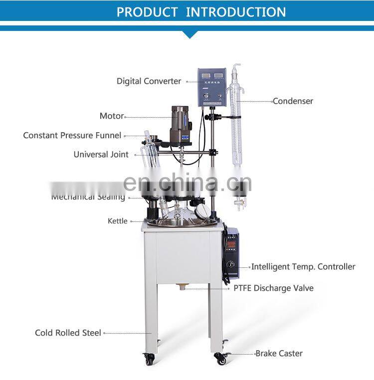 High Grade Lab Single Deck Chemical Glass Reactor