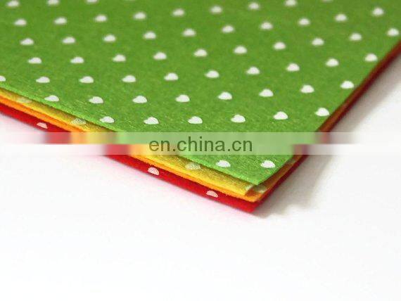 Felt Printed Tiny Dot Polyester Non woven Fabric