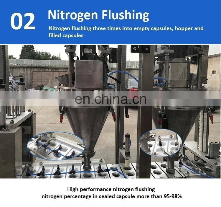 straight-line type automatic coffee capsule filling machine for nespresso/ k cup coffee machine commercial