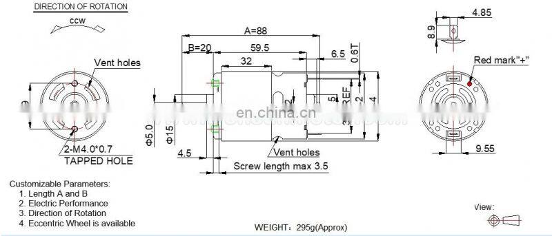 42mm High Torque micro 12v 7500rpm dc motor high speed 24v 25000rpm for Industry RS-775