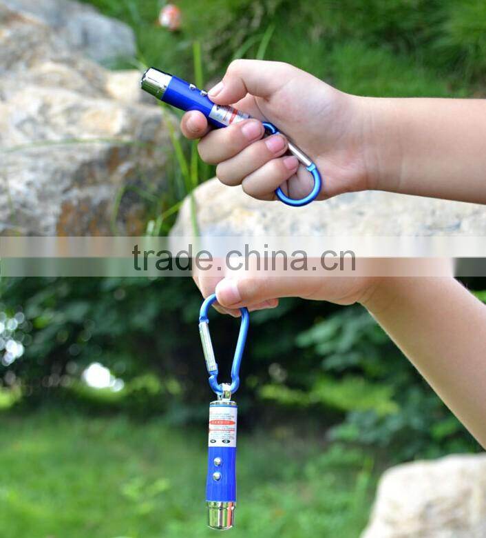 Promotion Metal laser LED UV Keychain light flashlight