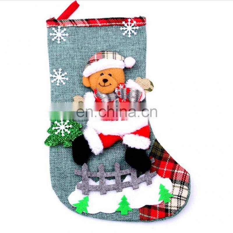 2020 amazon hot sale snowman santa christmas sock gift bags