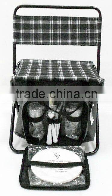 folding fishing cooler chair with shoulder strap