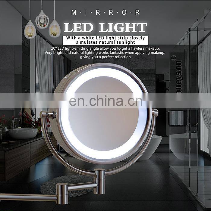 LED Wall Bathroom 8'' Mirror with Light for Hotel