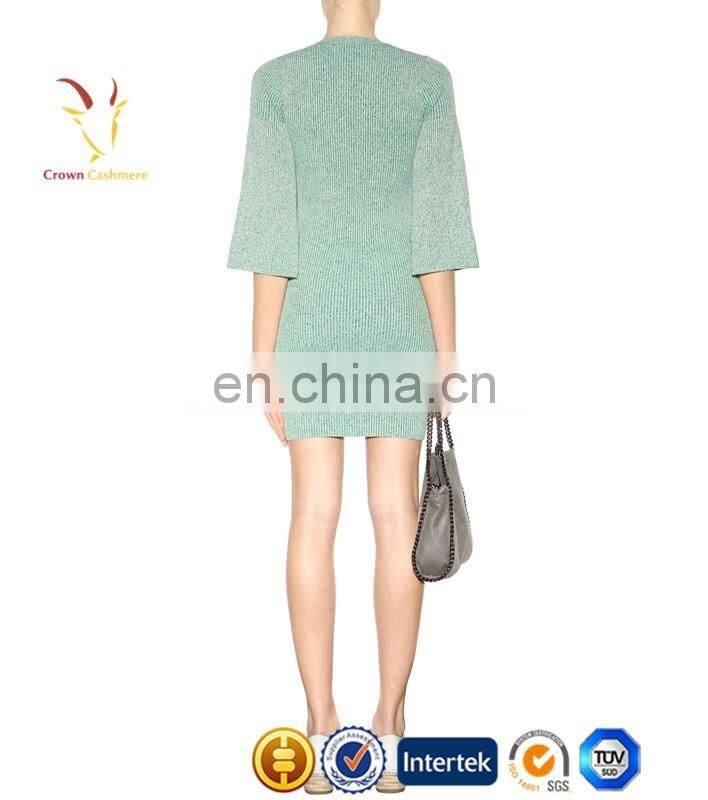 Bright Color Women's Vogue Clothing Wool Sweater Kint Dress