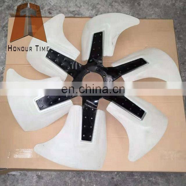 Excavator ZAX330-3 Fan blade  for diesel engine 6HK1 cooling Fan blade 4 hole 6 blades