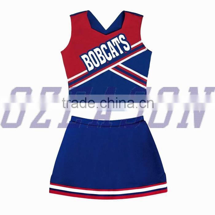 High Quality Cheer Leader One Piece Dance Costume Plus Size Sleeveless Cheerleading Uniform