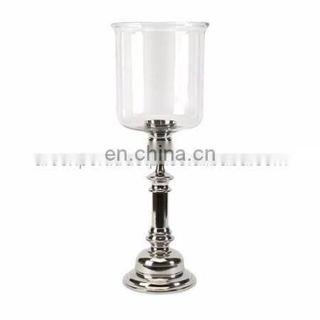 tall glass chimney candle holders