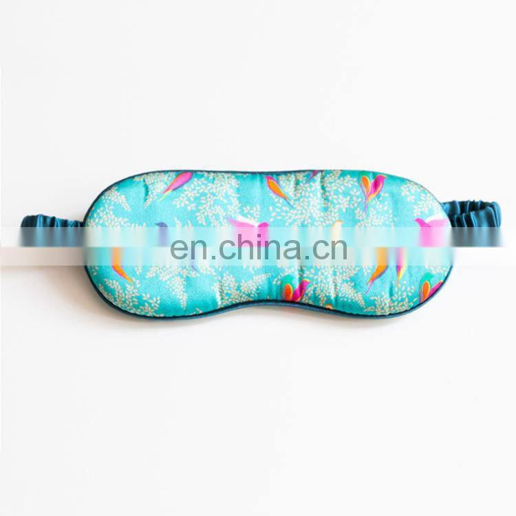 Adjustable Band Silk Sleep Eye Mask Leopard Print Night Eyeshade Sleeping Blindfold