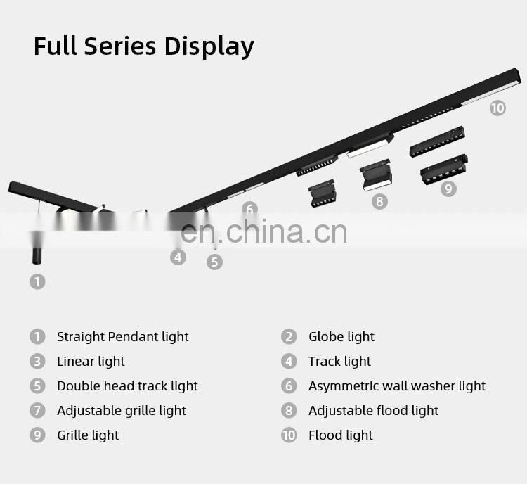 HUAYI Super Bright Modern Straight Ceiling Spot Light Indoor Shop 9W Magnetic Rail LED Track Light