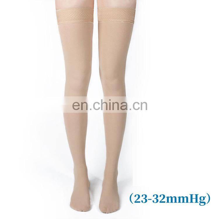 23-32mmhg Open Toe Medical Compression Socks Knee High Graduated Custom Logo Footless Thigh High Compression Stockings