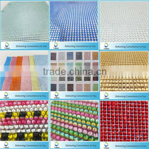 Crystal Blue Resin Rhinstone Sheet Used For Garment Decoration