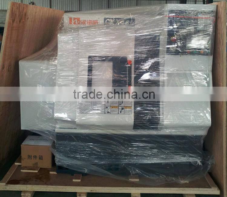 small cnc lathe machine CKX36L linear guideway 5" hydraulic chuck 4 station gang tool 46mm spindle bore slant bed deisgn lathe