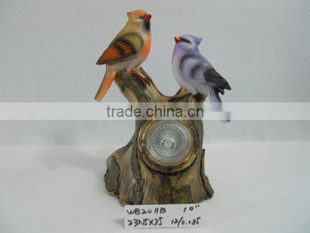 Polyresin Solar powered Bird Figurine Lawn Light & Garden Decoration