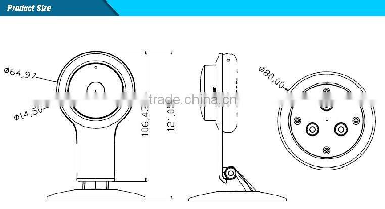 Household Wifi Mini IP 2.8mm fixed lens 1MP 720 HD IR CCTV Camera