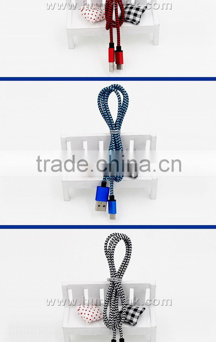 Hot Sell Colorful Woven USB Type-C Cable