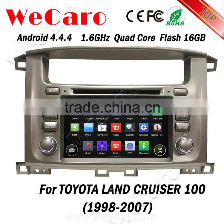 Wecaro WC-TL7020 7" Android 4.4.4 car stereo 1024 * 600 for toyota land cruiser navigation system WIFI 3G 1998-2007