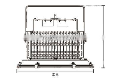 Solar aluminum alloy 100w flood light for bridges