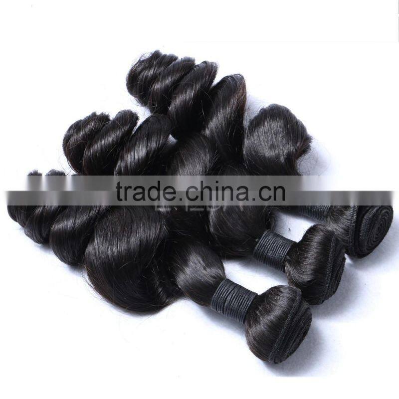 Paypal accepted 100% unprocessed virgin hair wholesale natural grade 8a remy Peruvian loose wave virgin hair