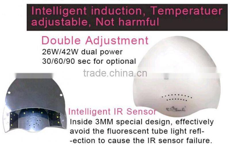 2016 new 42W portable gel UV LED nail lamp