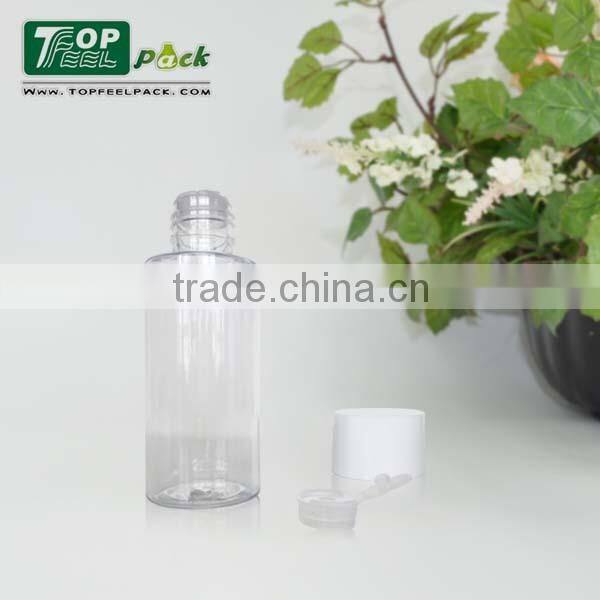 120cc plastic PET cylinder bottle with screw cap , PET plastic vitamin capsules bottle