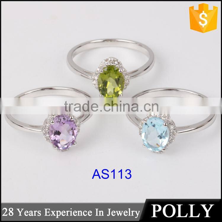 Sartificial stone designs sterling ring Panyu factory process jewelry