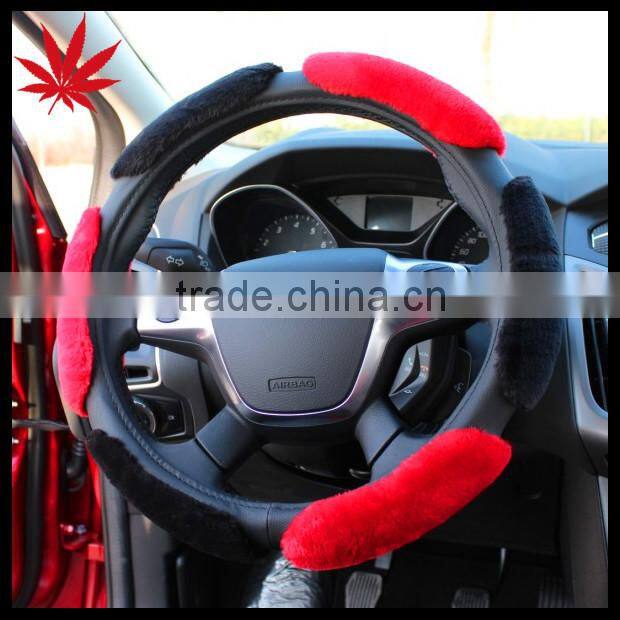 designer sheepskin alcantara steering wheel cover