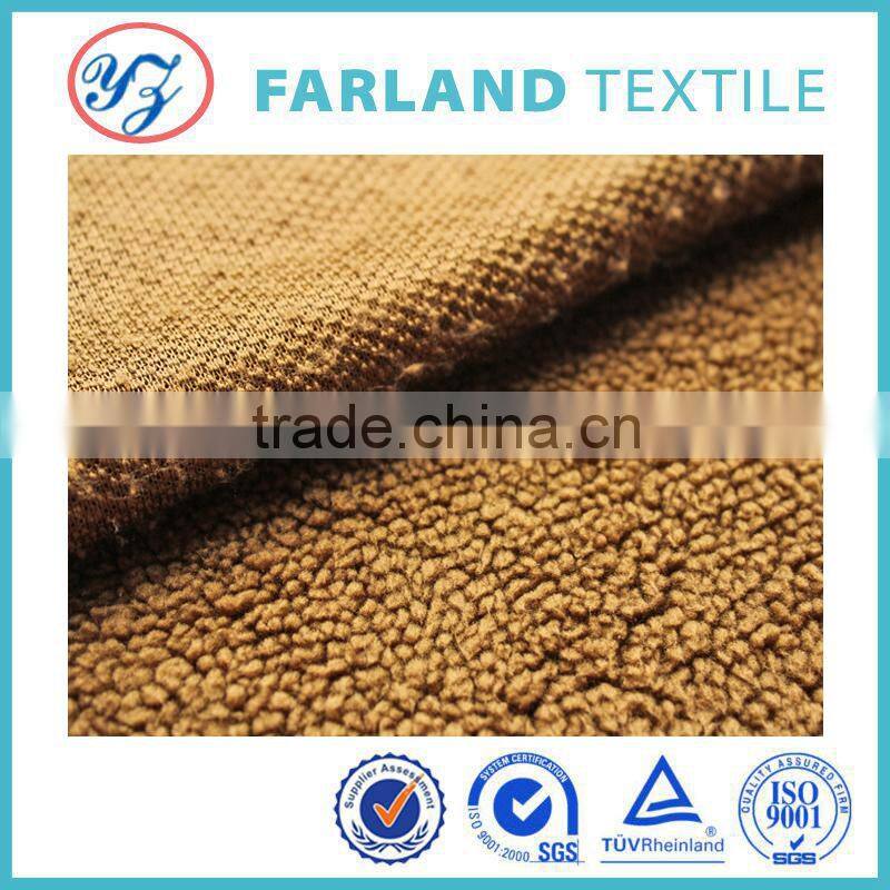 textile and apparel fabric cheap and plain wool Sherpa100polyester fabric