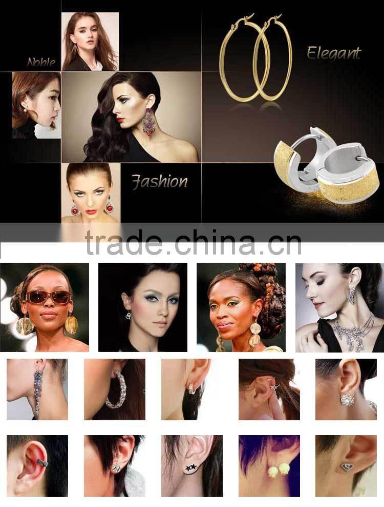 2016 new cheap wholesale stainless steel stud earrings for boys