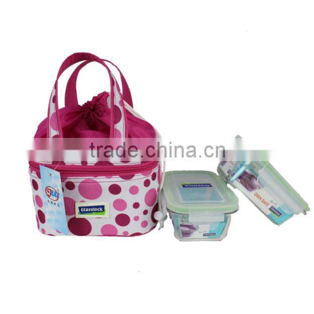 2015 new style fitness meal bag insulated bag colorful pattern