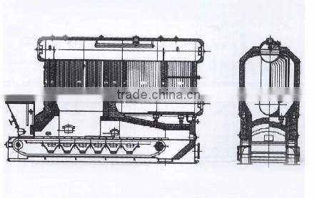 Trade Assurance SZL chain grate double tubes coal fired boiler steam press machine