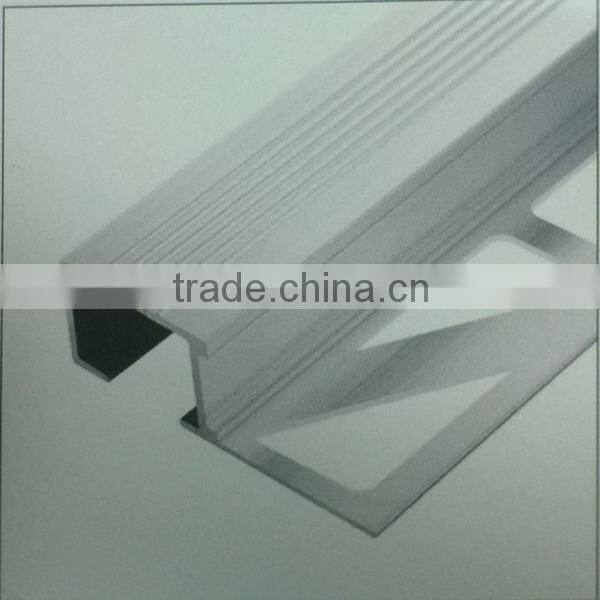 Aluminum carpet singel tile floor edge trim