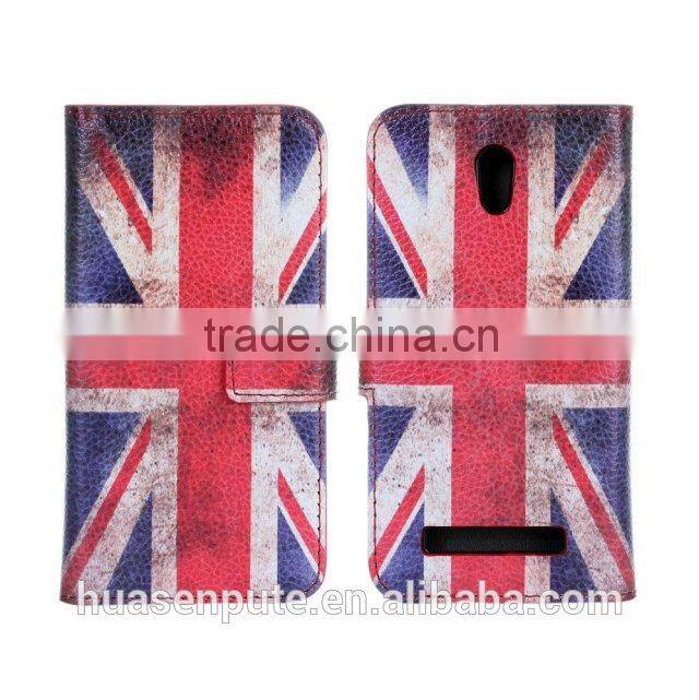 Hot sell !!! Retro UK/US Flag Flip Leather Cover Case for HTC One M7